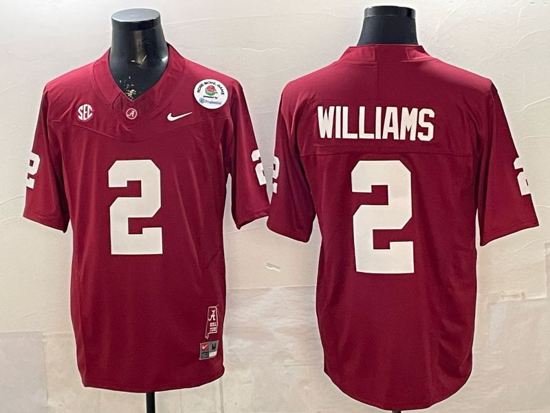 Men Alabama Crimson Tide #2 Williams red Nike 2026 NCAA Jersey 01->ncaa teams->NCAA Jersey